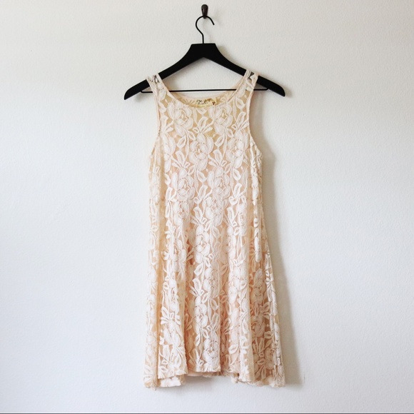 XS Free People White Lace Mini Dress - Picture 2 of 5